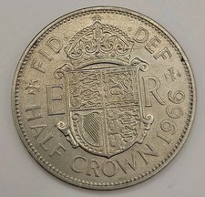 1966 Queen Elizabeth II UK Half Crown coin