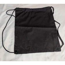 Unbranded Drawstring Backpack Unisex OS Black Good Cinch Sack Bag 8875