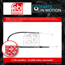 Handbrake Cable fits VAUXHALL CORSA C, D 1.2 Rear Left 2000 on Hand Brake Febi