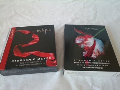 Eclipse & New Moon by Stephenie Meyer (Audio Book CD Sets, 2009) Unabridged VGC