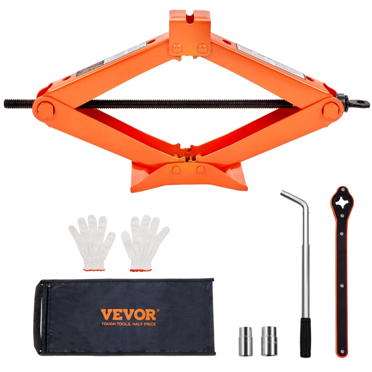 Car Tyre Changing Tools Kit Upgrade Universal Scissor Jack 2 Ton Labor - View #6