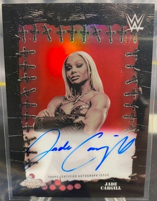 2025 WWE Topps Chrome Cactus Jack Jade Cargill Famed Phantoms Auto Red 4/5