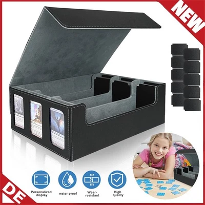 MARKENLOS Aufbewahrungsbox für 2300 Pokemon TCG Sammelkarten PU-Leder Deck Box magnetisch