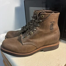 Chippewa Brown Leather boots Vibram Soles Made In The USA Men’s 8.5 D