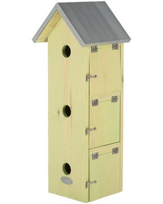 Esschert Design Nistkasten Spatzenvilla, 3 Kästen, Vogelhaus, Spatzenhaus, NKM