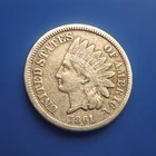 1861 Civil War Era Indian Head Penny Cent Better Grade US. -Full Liberty-