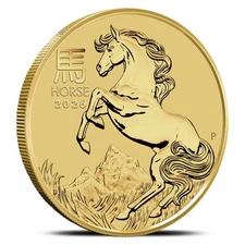 2026 P 1/20 oz Australian Gold Lunar Series III Horse Coin (BU)