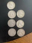 7 Franklin Half Dollar Silver Business Strike 1958-1963