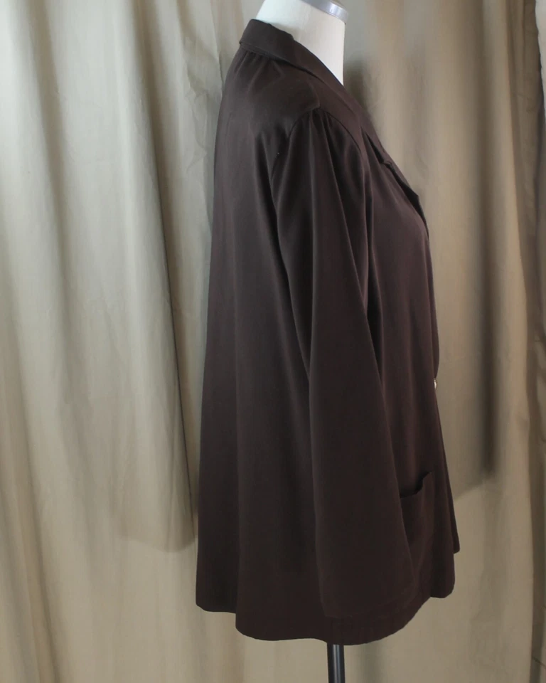 Maggie Lawrence中号棕色无衬里西装外套 — 第 4/4 张图片