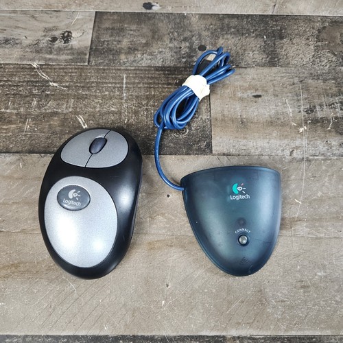 Logitech Black Silver Cordless Optical Mouse M-RR63 MouseMan w/ Receiver Tested