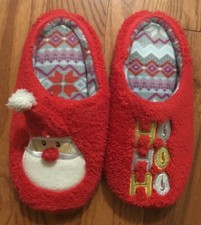 SANTA CLAUS RED SLIPPERS SIZE SMALL 5-6