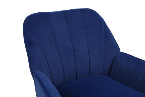 Mid-Century Soft Velvet Ergonomic Accent Chair for Living Room, Bedroom, Home - Picture 5 of 12