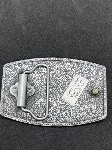 3”x2” John Deere Belt Buckle • Silver Tone, Black, Green, Beige • Enamel - Picture 2 of 3