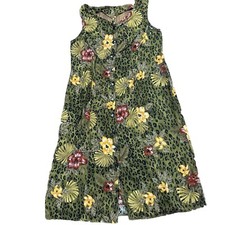 VTG Scarlett M Womens Sundress Size 18W Sleeveless Animal Floral Print Vacation