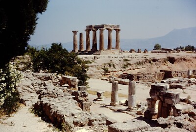 Temple of Apollo, Corinth, Greece, 1974; Original Kodachrome 35mm Slide P34