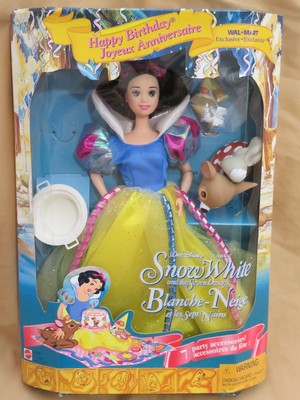 Neuf Vintage 1996 Disney Neige Blanc Joyeux Anniversaire Poupee Barbie Wal Mart Ebay