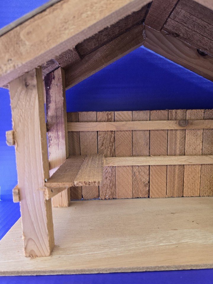 Vintage Wooden Rough Hewn Manger For A Nativity Made In Green Bay