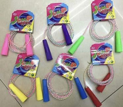 Color Jump Ropes 12 DELUXE kids RAINBOW COLOR JUMP ROPES #422 wholesale bulk lot ...