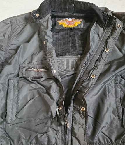 Harley-Davidson Bomber Jacket Thin Windbreaker Women’s Small Black - Picture 3 of 18