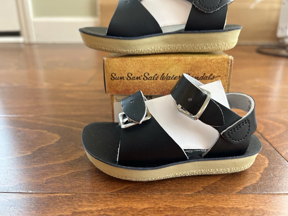 Sandalias Agua Salada Bebé/Niña Pequeña Talla 4 Hoy Zapato Surfista Negro NUEVO Foto 3 de 4