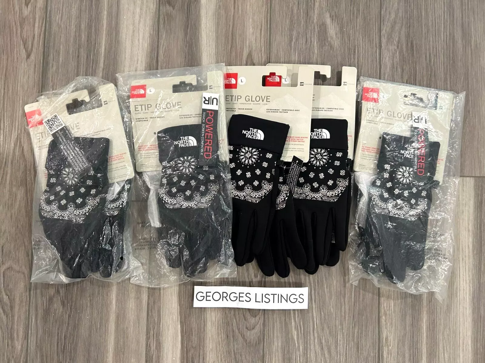 Gants bandana noir FW14 Supreme THE NORTH FACE TAILLE L