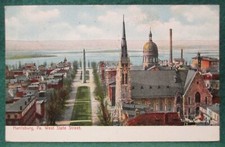 Estate Sale ~ Vintage Postcard - West State Street, Harrisburg, Pa. 1907