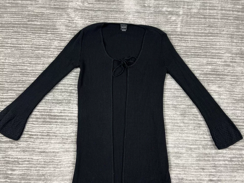 Suéter Xhilaration Mujer Grande Negro Frente Abierto Cárdigan 100% Acrílico Foto 2 de 4