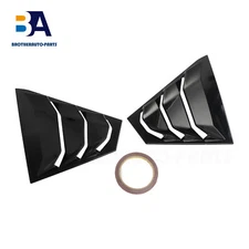 2x Rear Window Blinds Decoration Cover Glossy Black for 19-23 Nissan Altima