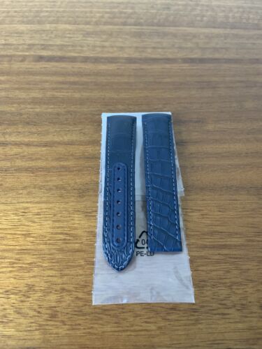 $525 Genuine Omega Blue Alligator OEM Strap CUZ007281 21mm x 18mm