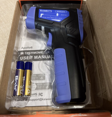 KAIWEETS Apollo 6 Blue Infrared Thermometer Temperature Gun -50  ~ 400  Range
