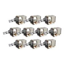 10pcs B500K Push Pull Switch Pots Potentiometer Linear Taper Short Split Shaft