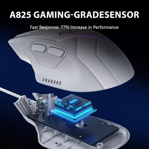 INPHIC PG1 Wired Computer Mouse Ergonomic, 12800 DPI High-Precision, 6 Programm - Picture 2 of 7
