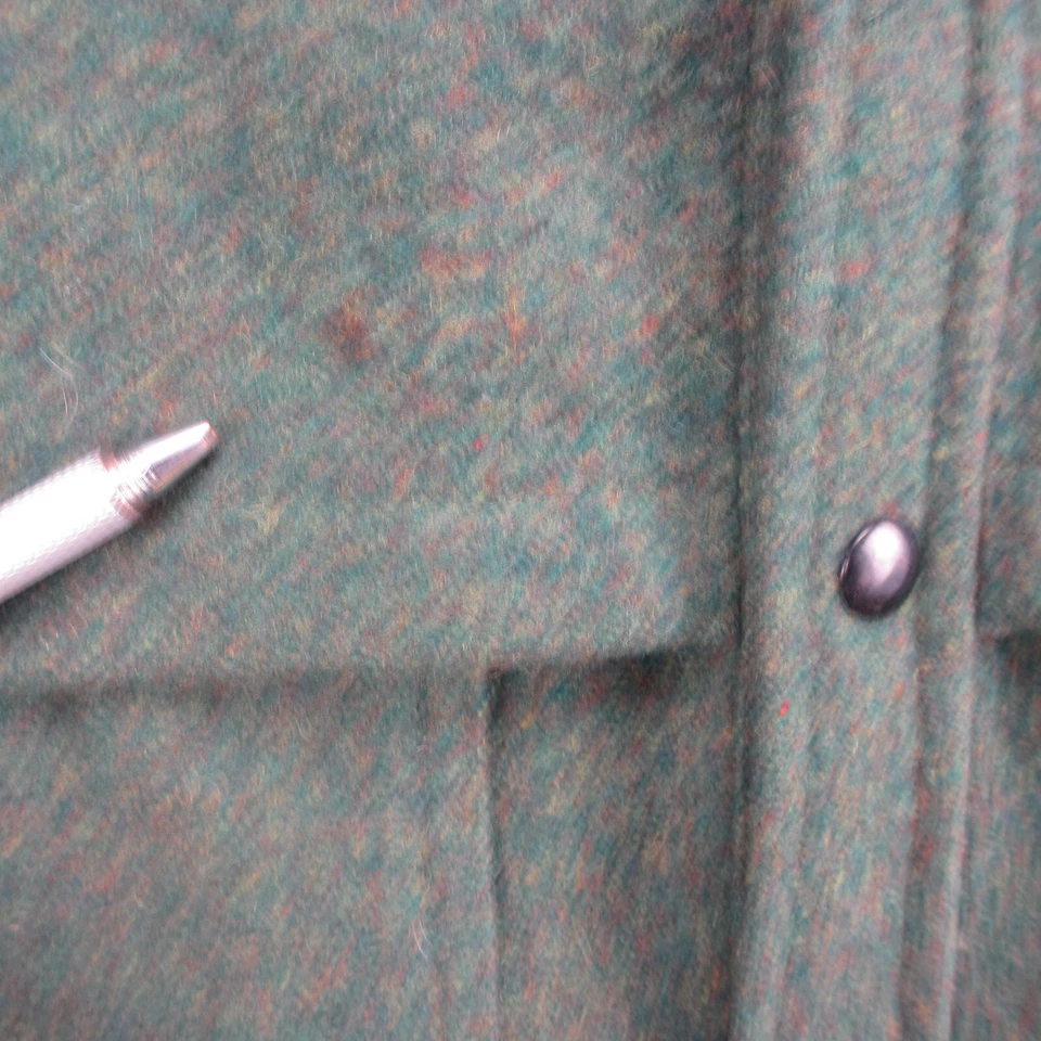 Chaqueta de lana Columbia Sportswear vintage para hombre L verde 100 % lana pura *Nota Foto 4 de 4