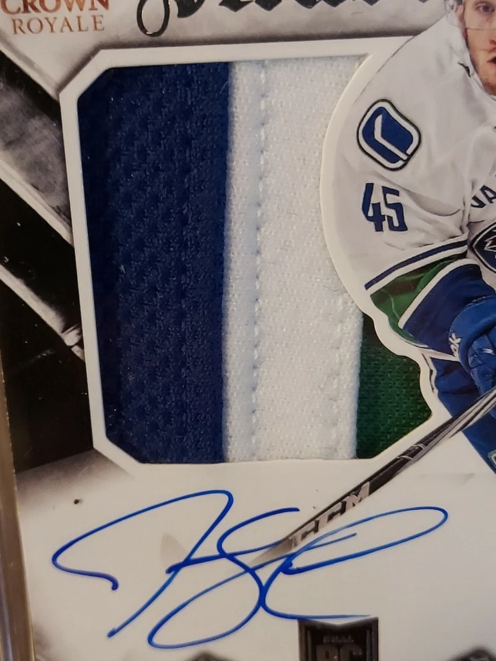 2013-14 Panini Crown Royale Silhouette #93/99 Jordan Schroeder #142 Auto RC - Image 2 of 4