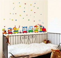 Topro Nursery Cartoon Animals Small Train Happy Tour Wall Art Stickers Deca... Topro Nursery Cartoon Animals Small Train Happy Tour Wall Art Stickers Deca...