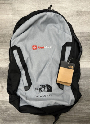 The North Face Stalwart GRAY Bag Backpack Embroidered NEW NWT