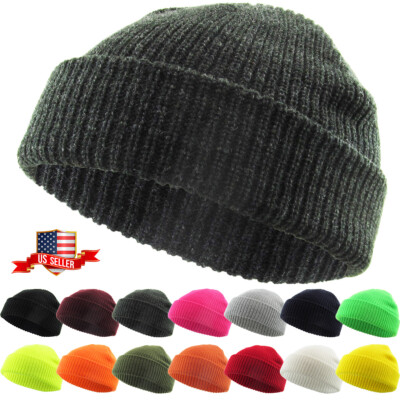 #ad Warm Winter Knit Cuff Beanie Cap Fisherman Watch Cap Daily Ski Hat Skully $14.99