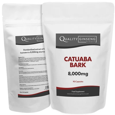 QUALITY GINSENG DIRECT CATUABA BARK - 8,000mg Capsules - Powerful Formula - Best Quality on Ebay