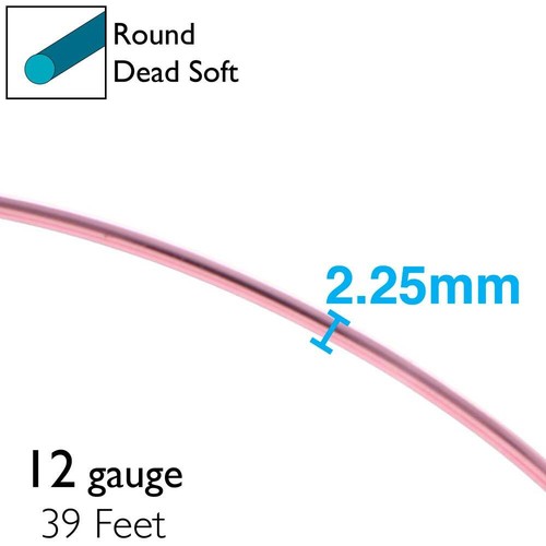 Wire, Anodized Aluminum 12 Gauge (2.25mm) Round Dead Soft DIY Craft Wire 39 Feet - Picture 35 of 69