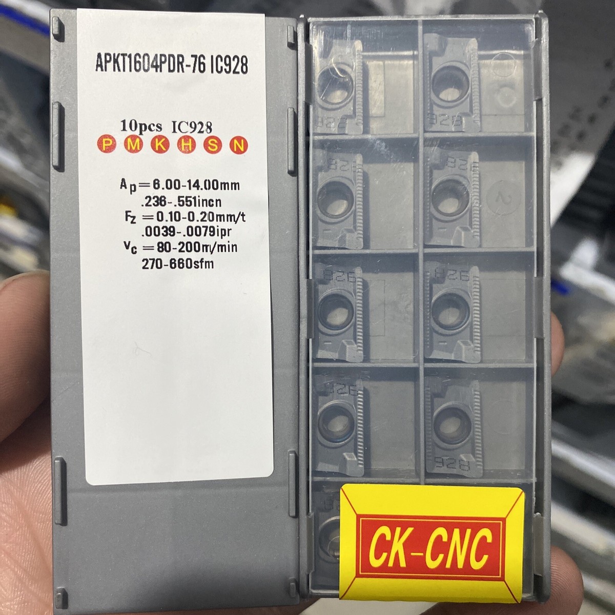 10PCS Carbide APKT1604 Milling Inserts Compatible With PDR-76