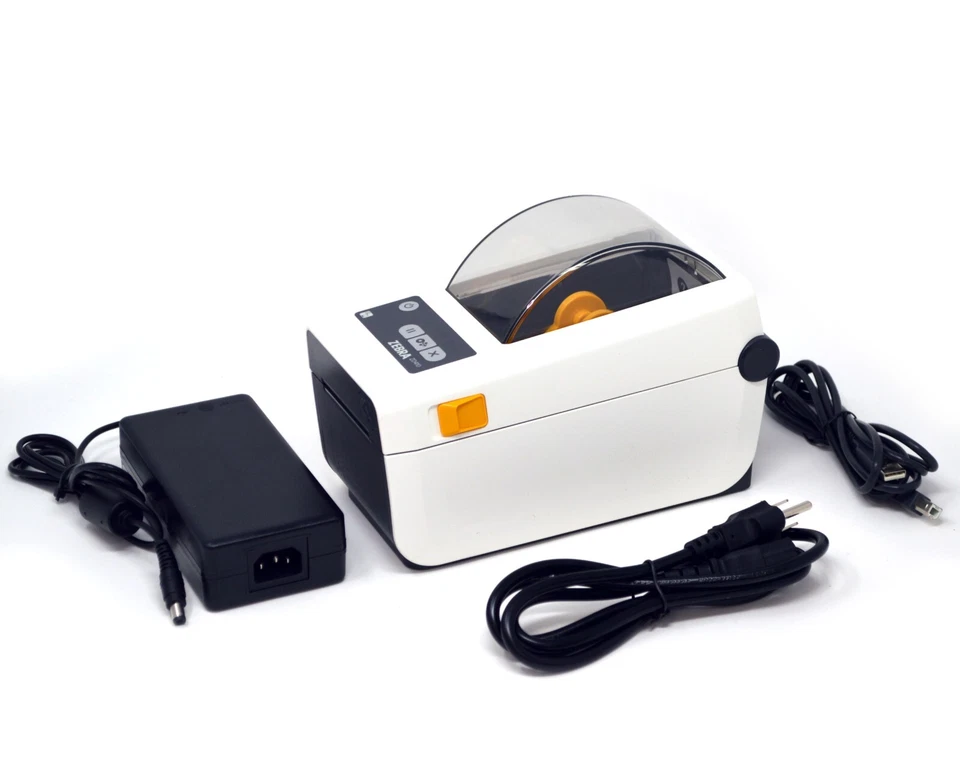 Zebra ZD410 Direct Thermal Barcode Label Receipt Printer USB Bluetooth White - Image 2 of 4