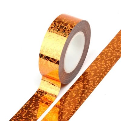 ROSEGOLD Folie holografisch Glitzereffekt Washi Tape Dekoband 15 mm x 5 m