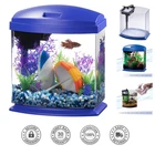 Elegant 1 Gallon Aqueon MiniBow Aquarium with SmartClean for Freshwater Fish
