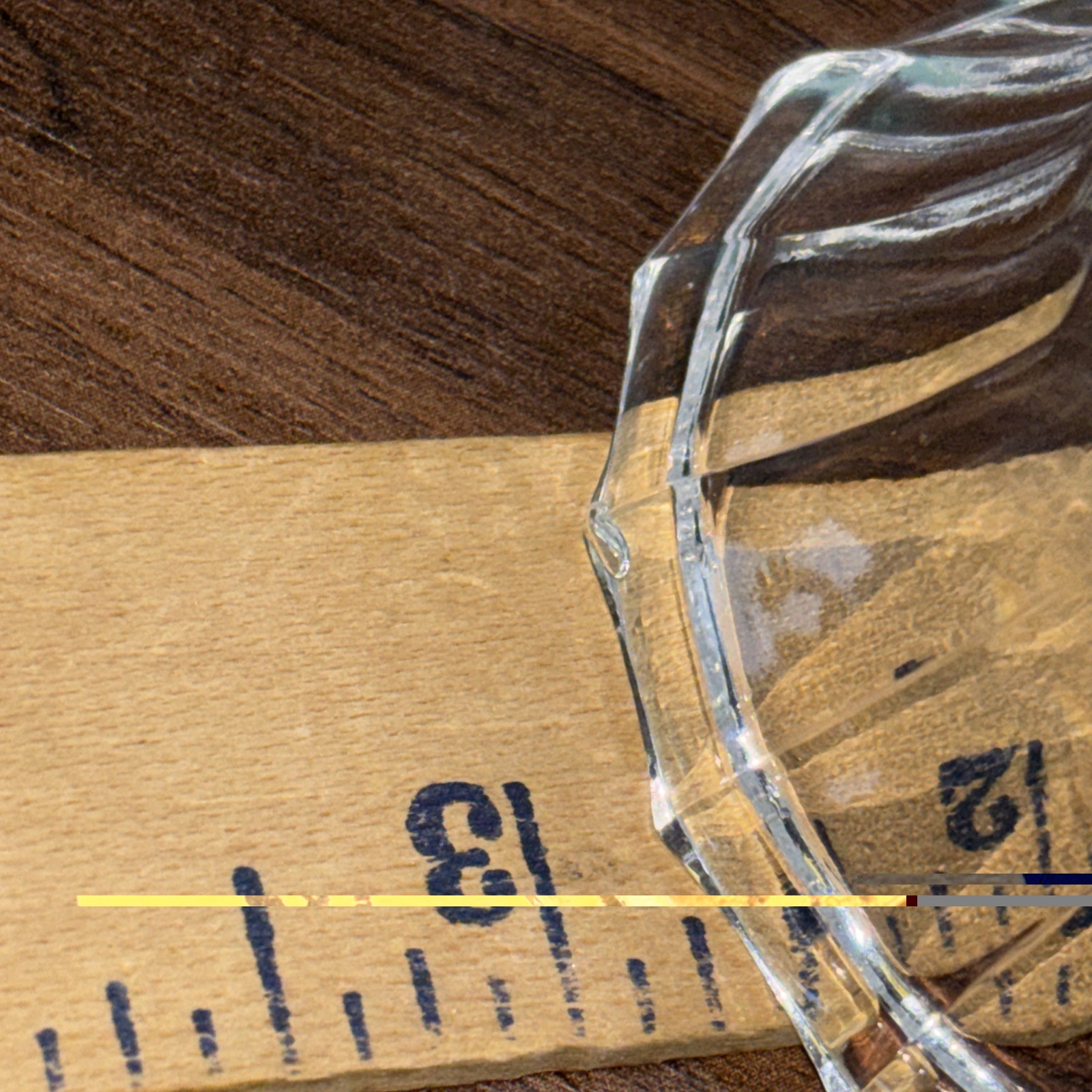 Vintage Bird Handle Clear Glass 24% Lead Crystal  Dinner Bell Cut