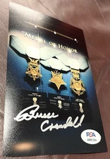 BRUCE CRANDALL Medal of Honor SIGNED 4x6 Photo PSA/DNA MOH