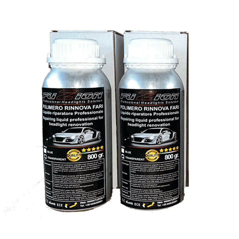 Offerta 2 Flaconi Polimero Liquido 800g per Rigenerazione Fari Auto
