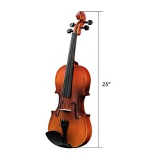 4/4 Natural Acoustic Violin Set with Case, Bow, Rosin, Tuner, Shoulder Rest