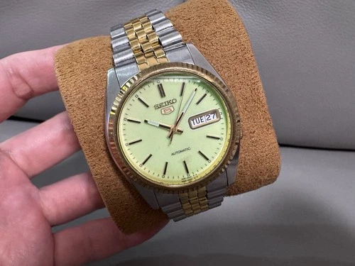 Vintage SEIKO 5 7S26-3110 Full Luminous Dial Day/Date Auto Men's Watch
