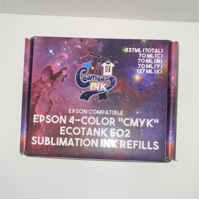 Cosmos Ink CMYK Sublimation Refill Kit 4 Bottles for Epson EcoTank 502