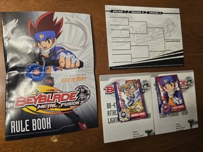 Beyblade Metal Fusion RULE BOOK SCORE PAD NAME CARDS L Drago  Galaxy Pegasus 